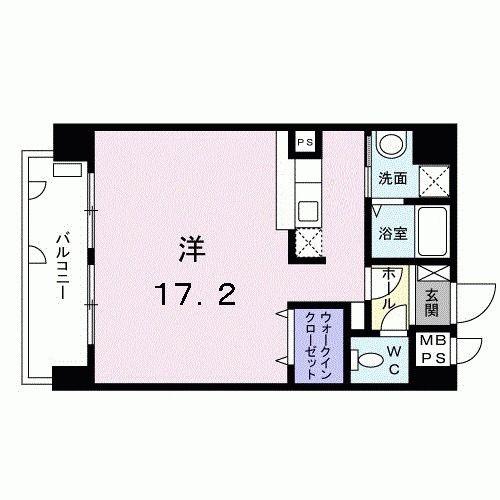 ラ・ペジーブル新町(ワンルーム/1階)の間取り写真