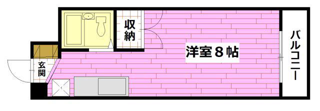 クレスト曽根(ワンルーム/3階)の間取り写真