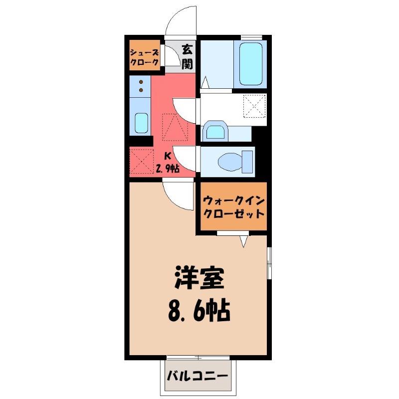 コ・クリエ A(1K/2階)の間取り写真