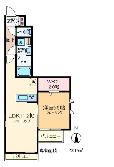メゾン明治屋(1LDK/3階)の間取り写真