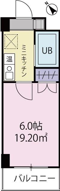 ベルビー川崎(1K/7階)の間取り写真