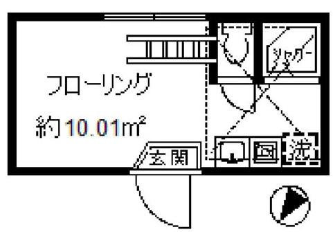 グレース レーヌ(ワンルーム/1階)の間取り写真