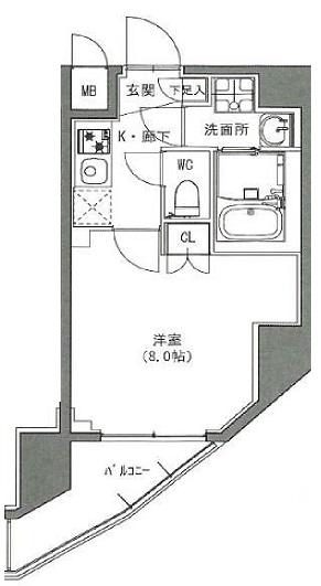S-RESIDENCE雑司が谷(1K/7階)の間取り写真