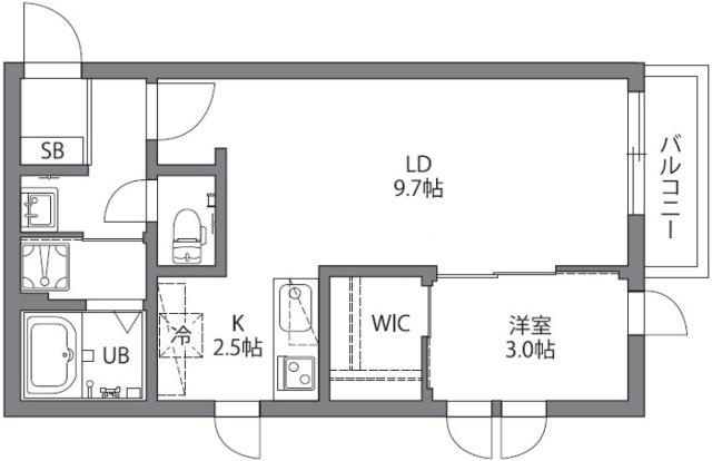 ベラビスタ(1LDK/3階)の間取り写真