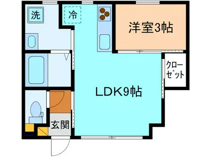 SPECIALE K(1LDK/1階)の間取り写真