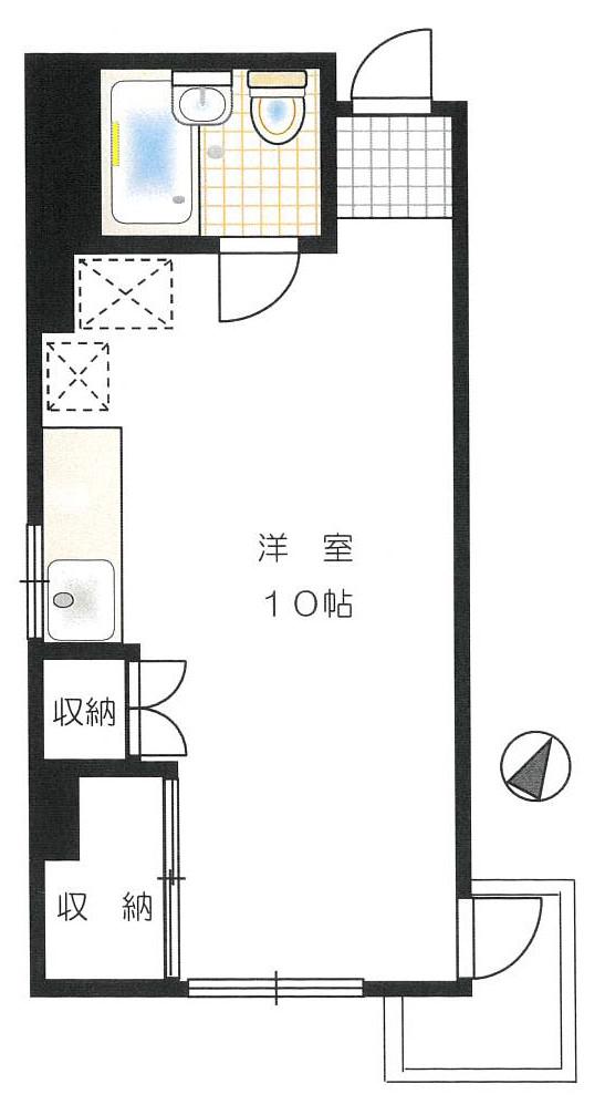 岩本コンパウンド(ワンルーム/5階)の間取り写真