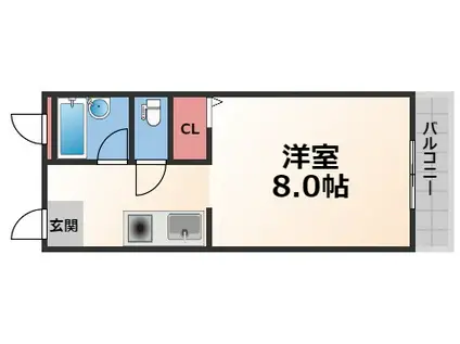NAO三ノ瀬(1K/3階)の間取り写真