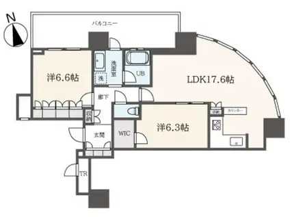 クリオレジダンスタワー横濱鶴ヶ峰(2LDK/27階)の間取り写真