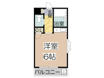 ワイズレジデンス阿倍野(ワンルーム/4階)の間取り写真