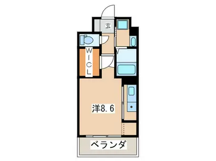 メゾンドソフィア鎌倉(ワンルーム/5階)の間取り写真