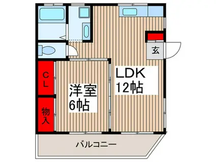 半田マンション(1LDK/1階)の間取り写真