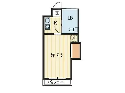 AXIA-SHIDO II(1K/3階)の間取り写真