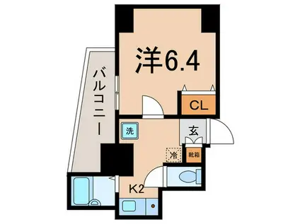 ヴェルト五反田西(1K/11階)の間取り写真