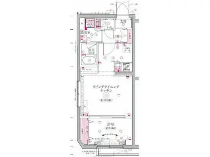 ベルシードステアー東日暮里II(1LDK/2階)の間取り写真