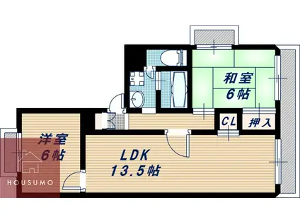 シャンボールメゾン曽根(2LDK/3階)の間取り写真