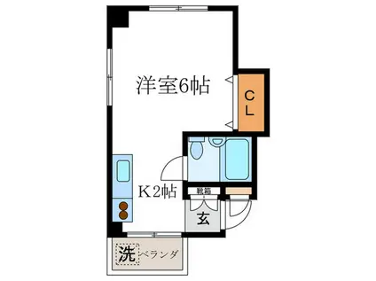 ハイジイホフ北白川(1K/3階)の間取り写真