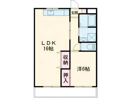 KINGDOMI(1LDK/3階)の間取り写真