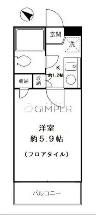 エクセレント中井 2階階 間取り