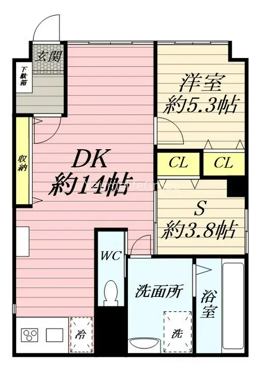 三嘉ハイツ 2階階 間取り