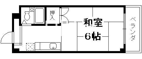 ハイツベルセイム(1K/3階)の間取り写真