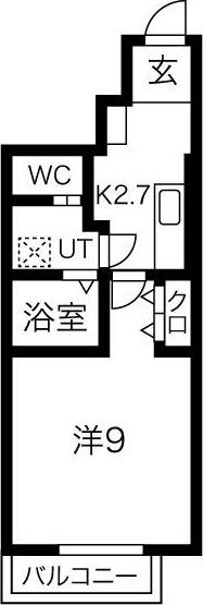 ＪＲ東北本線 花巻駅 徒歩37分 2階建 築4年(1K/1階)の間取り写真