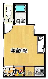 シティメイト大和(ワンルーム/1階)の間取り写真