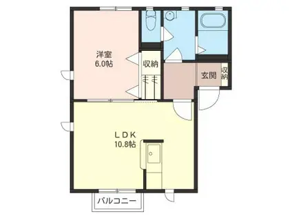 シャーメゾン グリーンコートI(1LDK/2階)の間取り写真