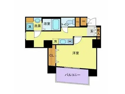 メゾン・ド・ヴィレ芝大門(1K/9階)の間取り写真