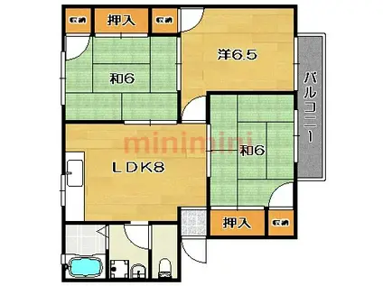 カーサ・エクレール I(3LDK/2階)の間取り写真