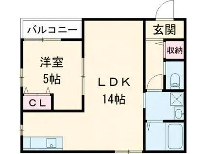 MAISON LUMIERE(1LDK/3階)の間取り写真