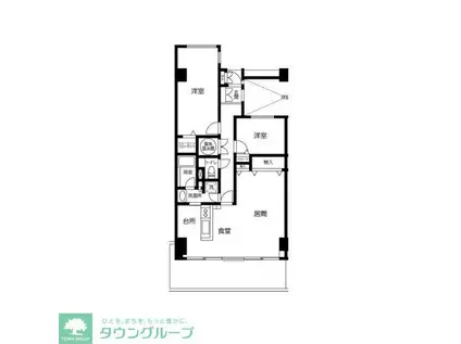 TLRレジデンス磯子駅前(2LDK/3階)の間取り写真