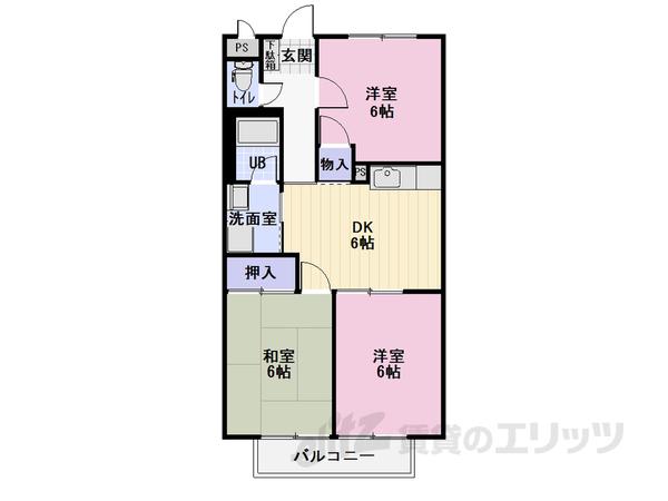 プチシャンブルいずみⅠ(3DK/1階)の間取り写真