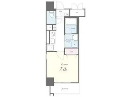 グランツェ名駅太閤通(1K/6階)の間取り写真