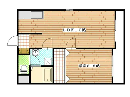 第5タナカビル(1LDK/4階)の間取り写真