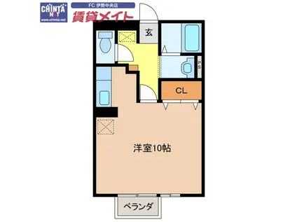 COURT ROMAN(ワンルーム/2階)の間取り写真