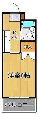シャトレ黄金(1K/3階)の間取り写真