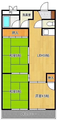 進藤第2ビル(3LDK/4階)の間取り写真