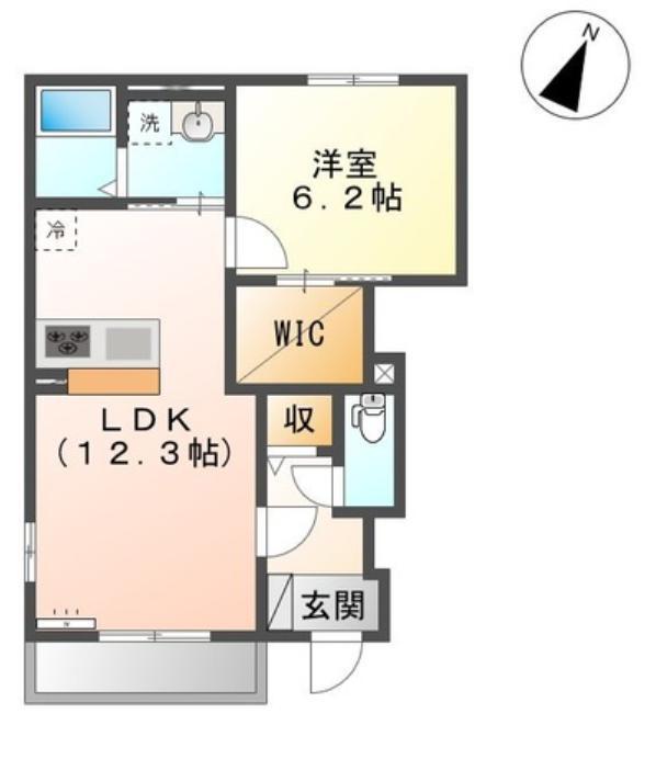 アレイナ ヒルズ(1LDK/1階)の間取り写真