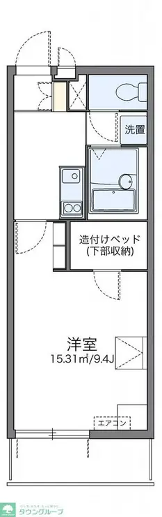 レオパレスエミールプラザ 2階階 間取り
