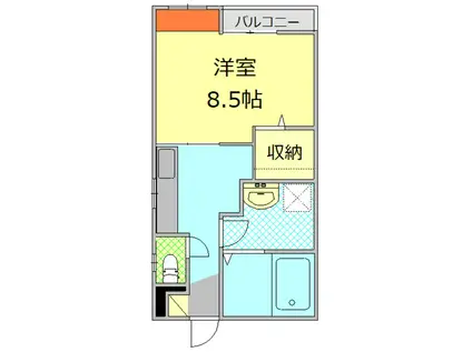 J‐HOUSE I(1K/1階)の間取り写真