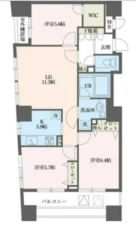ドゥーエ横浜駅前 10階階 間取り