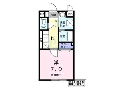 ステラ ルーチェ 目白(1K/2階)の間取り写真