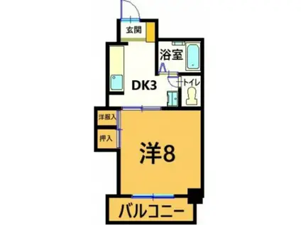 ハイムサンシルク(1K/4階)の間取り写真