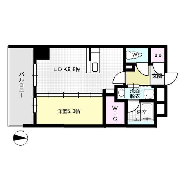 ファーメリー那珂(1LDK/3階)の間取り写真