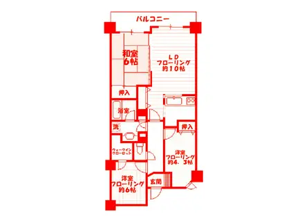 ライオンズシティ武蔵小杉(3LDK/3階)の間取り写真
