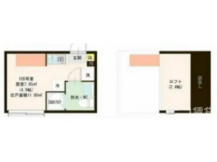 VILLETTA I 亀戸(ワンルーム/1階)の間取り写真