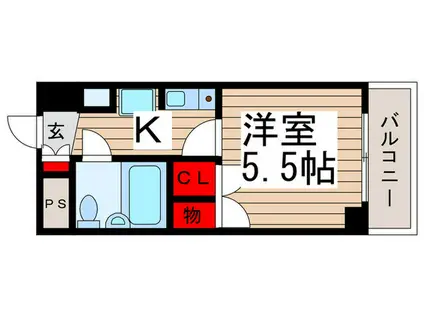 コンフォール小泉(1K/1階)の間取り写真