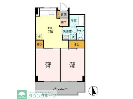 メゾンラフォーレ(2DK/3階)の間取り写真