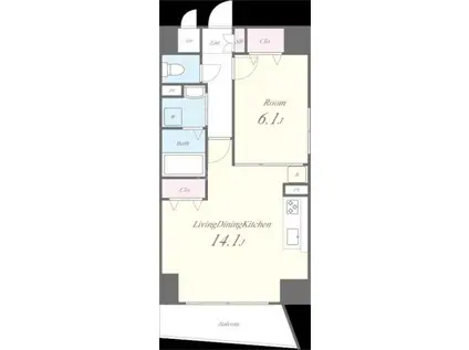 カーサ フェリーチェ(1LDK/7階)の間取り写真