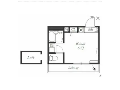 ブリリアント山手(ワンルーム/2階)の間取り写真